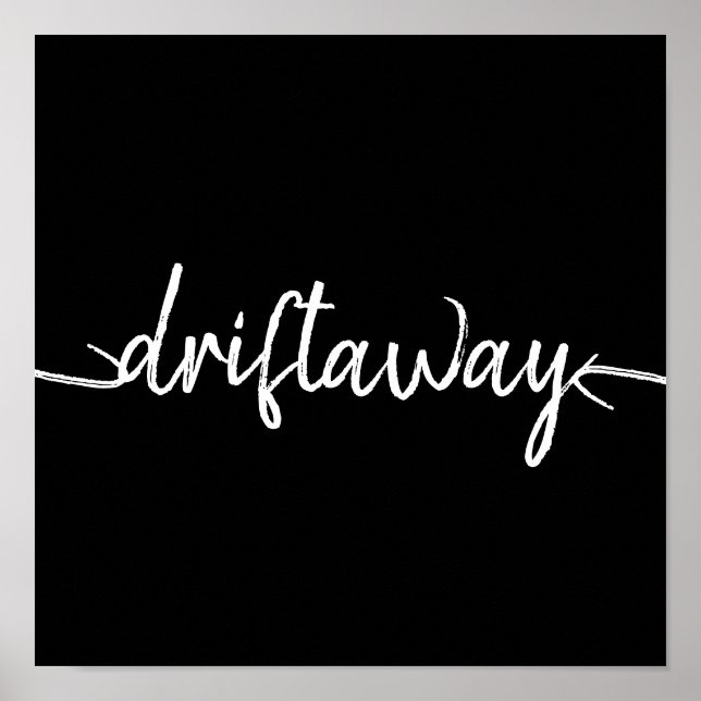 Poster script DRIFT AWAY náutico | (Frente)
