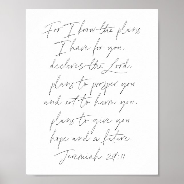 Poster Script Jeremiah 29:11 (Frente)
