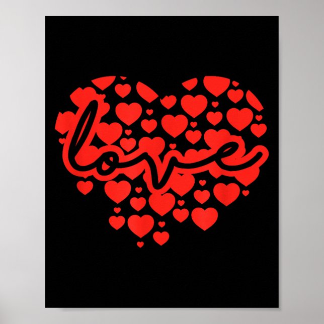 Poster Script Love Heart Of Hearts Valentine's Day  (Frente)