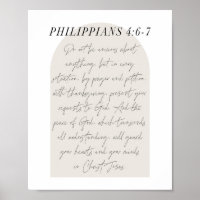 Script Mínimo Boho Beige Philippians 4:6-7