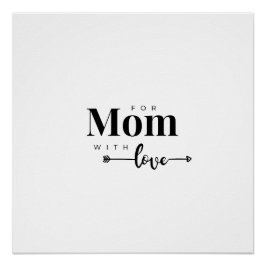Pôster Script Moderno Para Mãe Com Poster brilhante Amor
