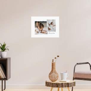 Poster Script multipersonalizado de borda rasgada moderna