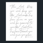 Poster Script Números 6:24-26<br><div class="desc">O Senhor abençoa-te e mantém-te o Senhor a fazer brilhar o rosto dele em ti...  - Números 6:24-26 Script</div>