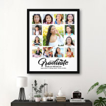 Script Preto para Colagem de Fotos K-12 Graduação 