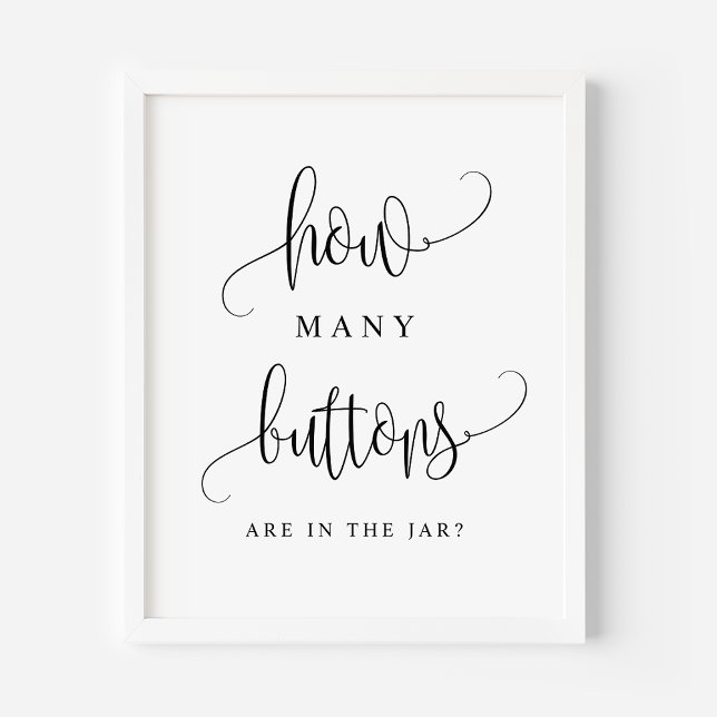 Poster Script Preto Quantos Botões Há no Pote (Criador carregado)