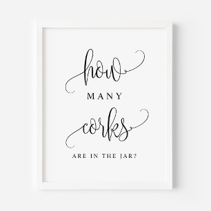 Poster Script Preto Quantos Corcos Estão No Jar