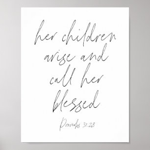 Poster Script Proverbs 31:28