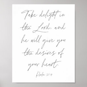 Poster Script Psalm 37:4