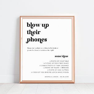 Poster Script Retroativo Sobra Seus Telefones Sinal de Ca