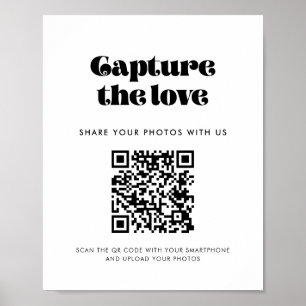 Poster Script Retroativo Vintage Capture o sinal de amor
