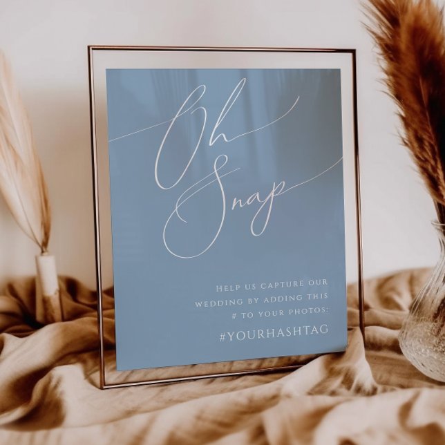 Poster Script Whimsical | Hashtag Dusty Blue (Criador carregado)