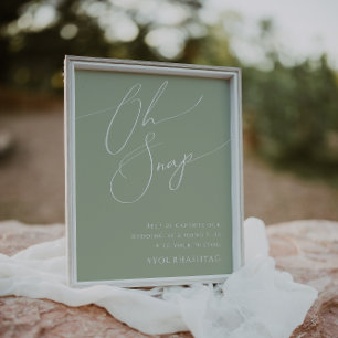 Poster Script Whimsical Hashtag Sage Green