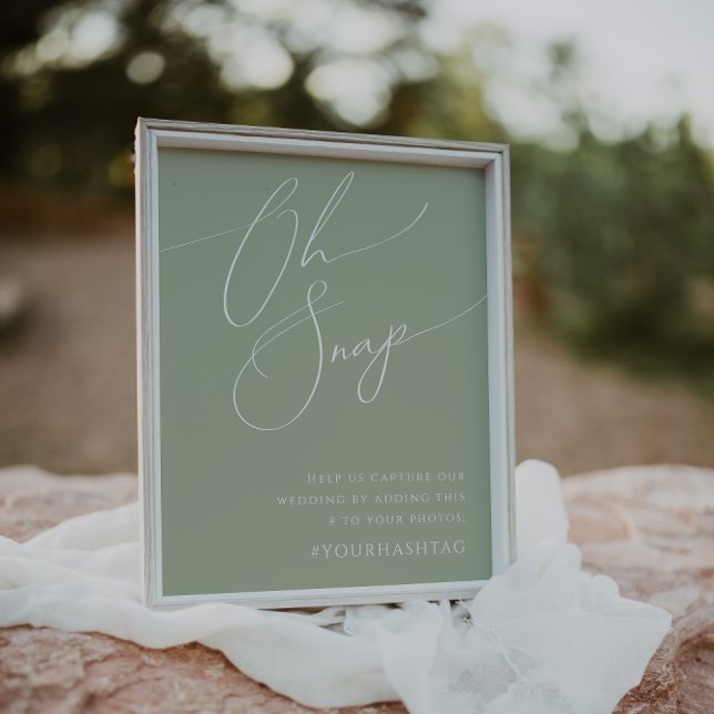 Poster Script Whimsical | Hashtag Sage Green (Criador carregado)