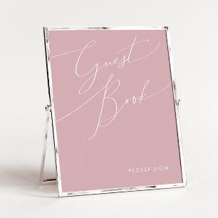 Poster Script Whimsical   Símbolo de Livro de Convidado D