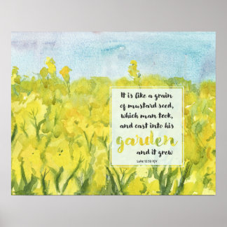 Poster Scripture Mustard Seed Luke 13 Bible Verse
