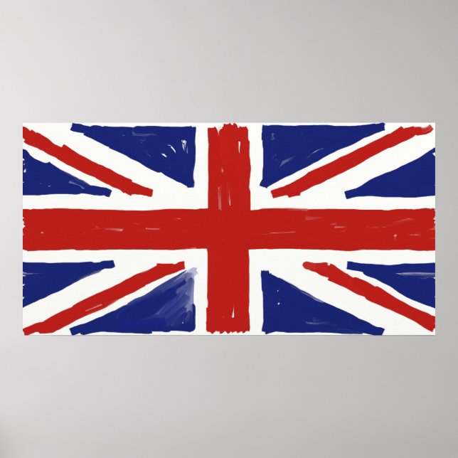 Pôster Scruffy Union Jack (Frente)