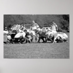 Pôster Scrum do rugby de Zoomie