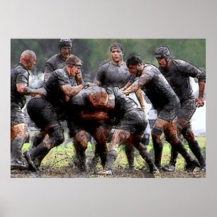 POSTER SCRUMMAGE RUGBY