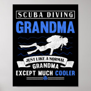 Poster Scu Mergulhando Vovó Mergulha Avó Vovó Submarina S