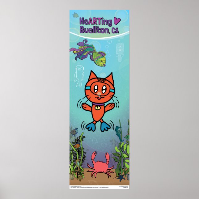 Poster - Scuba Cat - Buellton.Art (Frente)