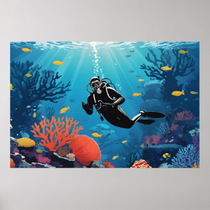 Poster Scuba Diver