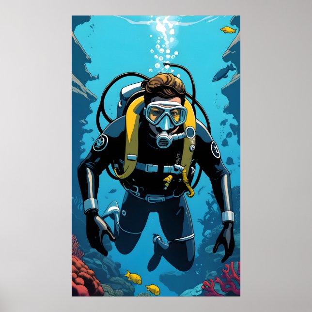 Poster Scuba Diver (Frente)