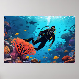 Poster Scuba Diver