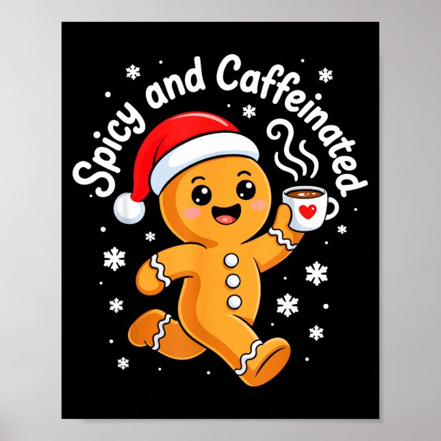Poster Scy And Caffeinated Shirt Men Women Gingerbread Ch (Frente)