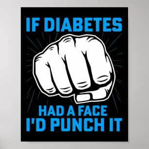 Poster Se a Diabetes tivesse um rosto, eu o apertaria.