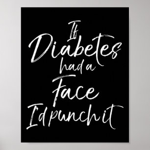 Poster Se a Diabetes tivesse um rosto, eu o prenderia na