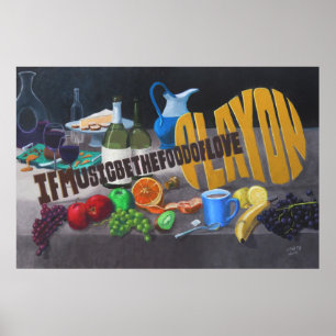 Poster Se A Música É A Comida Do Amor