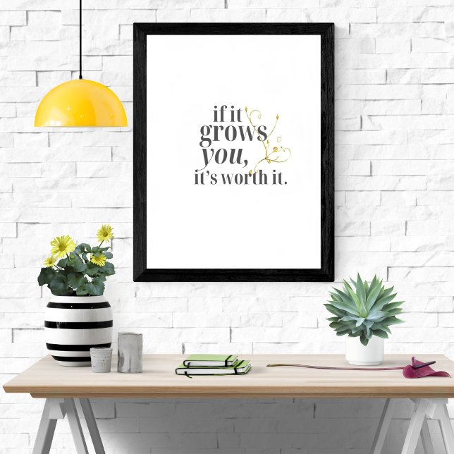 Poster Se Cresce Você É Vale a Pena | Motivacional (Criador carregado)