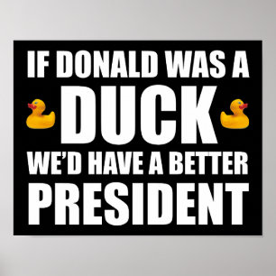 Poster Se Donald fosse um Pato, teríamos um Presidente me