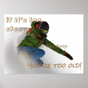Poster Se é muito Design do Snowboarder