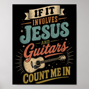 Poster Se Envolve Jesus E Guitarras Guitarrista
