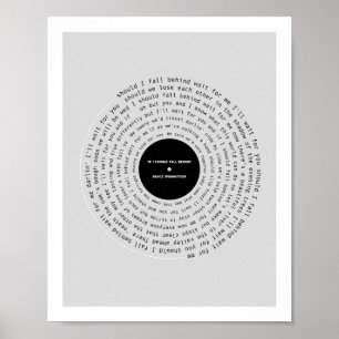 Poster Se Eu Deveria Cair Para Trás Da Lyric