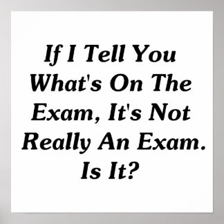 Pôster Se eu te disser o que está no exame