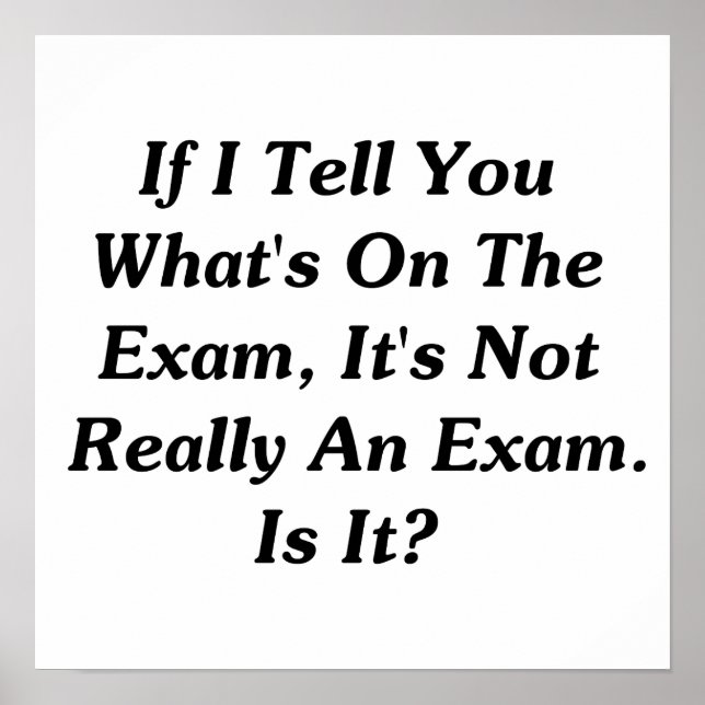 Pôster Se eu te disser o que está no exame (Frente)
