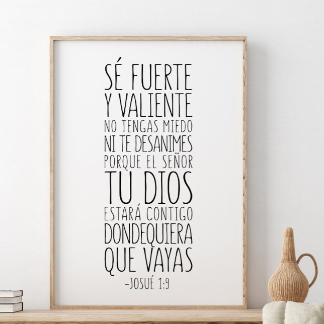Poster Sé fuerte y valiente, Josué 1:9 (Criador carregado)