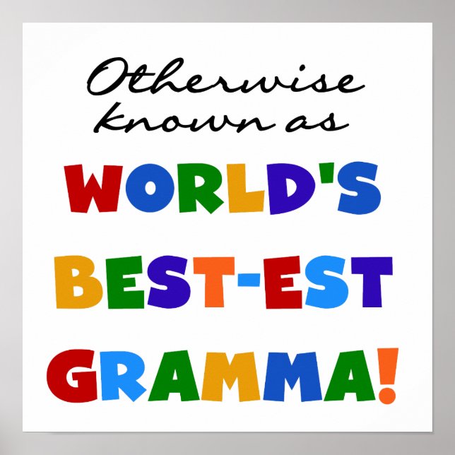 Poster Se não sabido como t-shirt do Melhor-est Gramma (Frente)