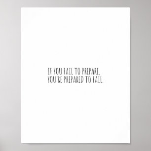 Poster Se não se preparar, está preparado para falhar.