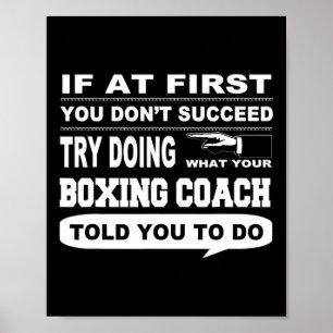 Poster Se no início você não tiver sucesso em Boxing Coac