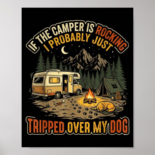 Poster Se o trailer estiver balançando cachorro engraçado (Frente)