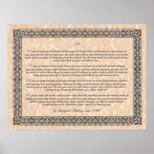 Pôster SE poema de inspiração para homens novos por