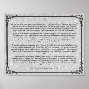 Pôster SE poema de inspiração para homens novos por