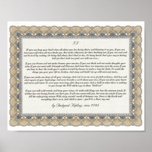 Pôster SE poema de inspiração para homens novos por