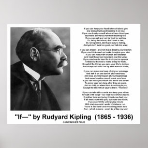 Pôster Se Poema De Rudyard Kipling (Imagem De Kipling)