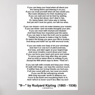 Pôster Se Poema De Rudyard Kipling (Sem Imagem De Kipling