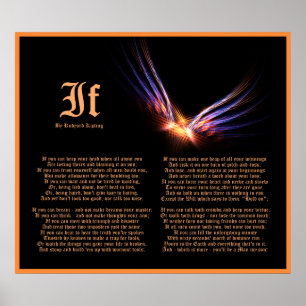Poster Se por Rudyard Kipling com Phoenix Firebird Impres