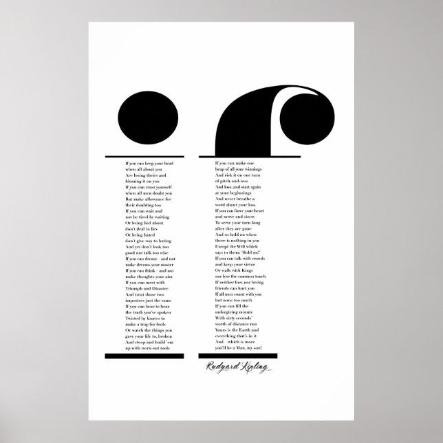 Poster Se por Rudyard Kipling (todas as opções) (Frente)